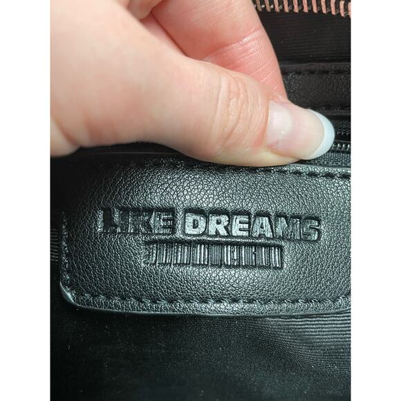 LIKE DREAMS Checkered Mini Backpack Travel School Campus in Black and White - Picture 7 of 10